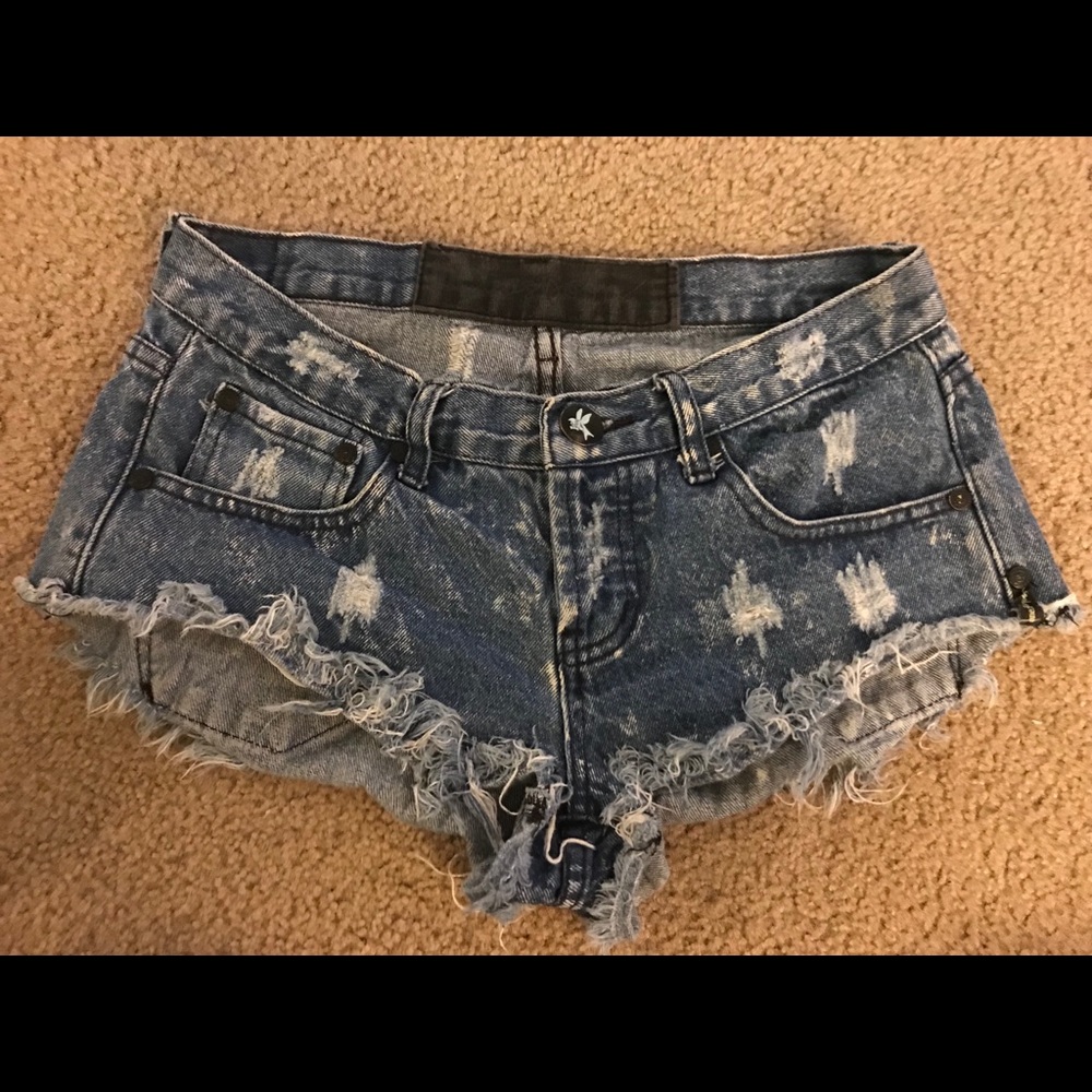 OneTeaspoon cut off denim shorts